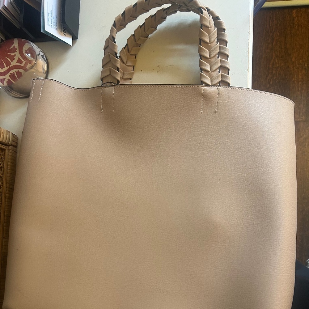 jules kae vegan leather tote nwt tan